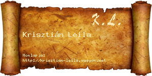 Krisztián Leila névjegykártya
